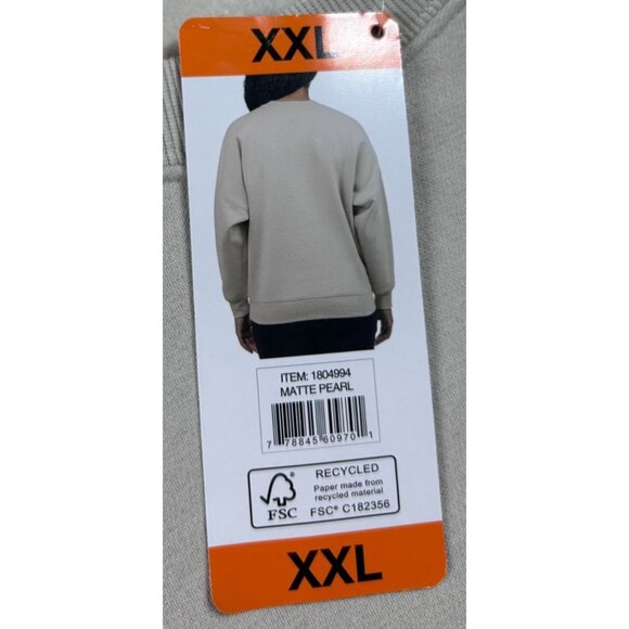 Tuff Athletics Crewneck Sweatshirt Women Size XXL Polyester Cotton Beige - Picture 8 of 9